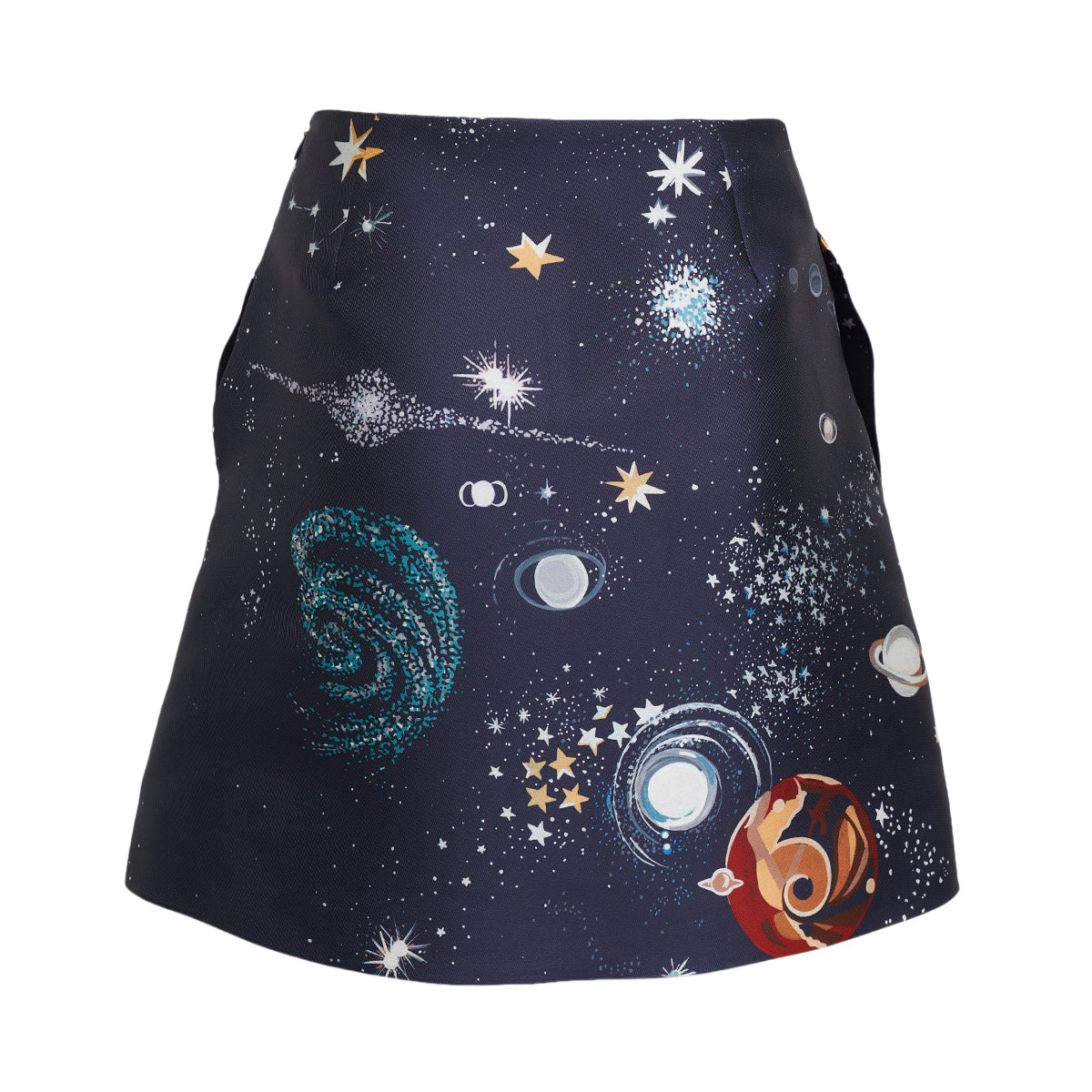 Saia Valentino Estampa Planetas Tam 34 Br