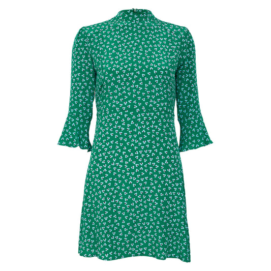 Vestido HVN Estampa Flor Verde Tam 34 BR
