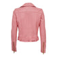 Jaqueta Biker de Couro Rosa Emilio Pucci Tam. 36 Br