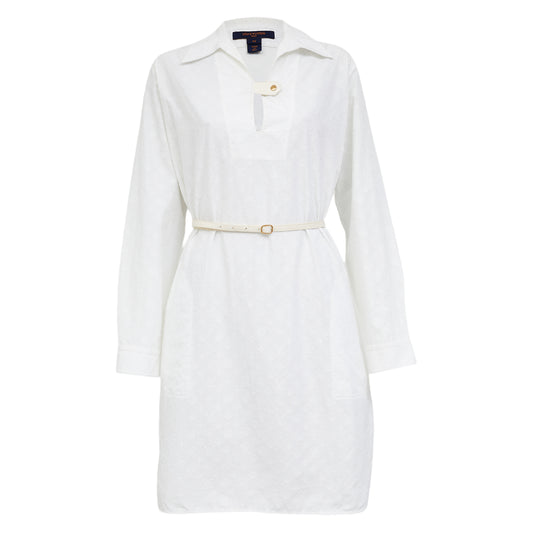 Vestido Louis Vuitton Monograma Off White Tam 40 Br