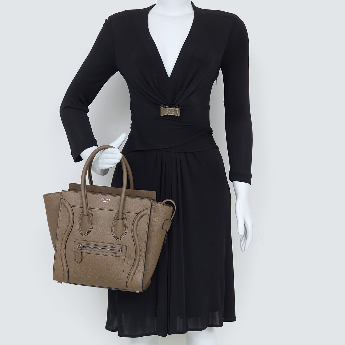 Bolsa Celine Luggage Bege Escuro