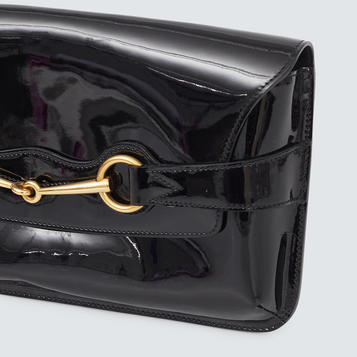 Clutch Gucci Preta Horsebit