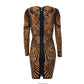 ⁠Vestido Herve Leger Estampado com Spikes TAM. PP BR