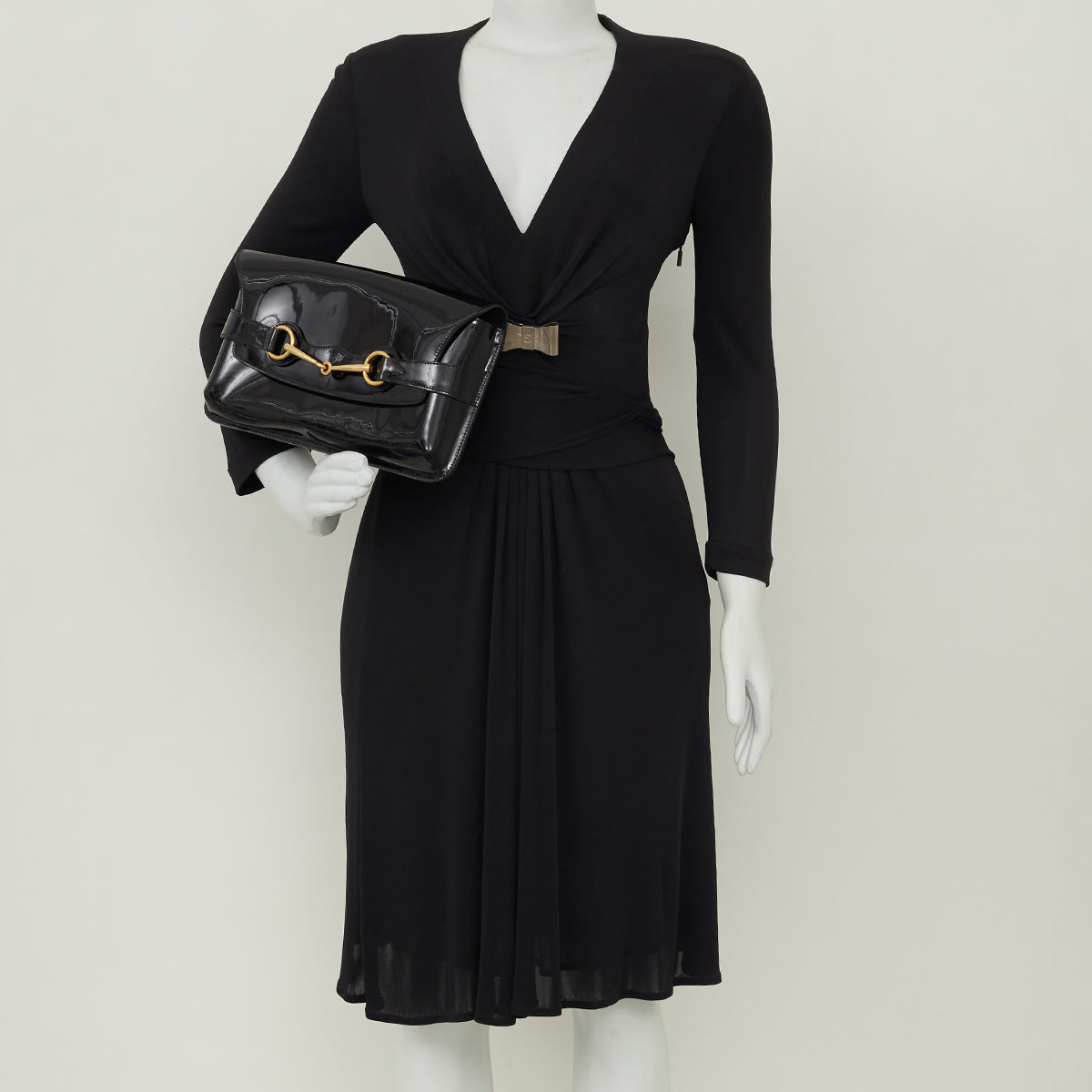 Clutch Gucci Preta Horsebit