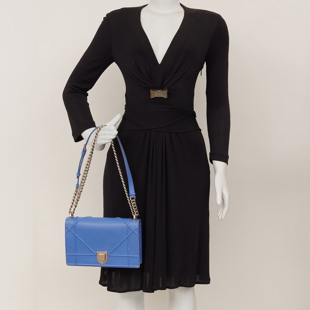 Bolsa Diorama Flap Bag da Christian Dior Azul