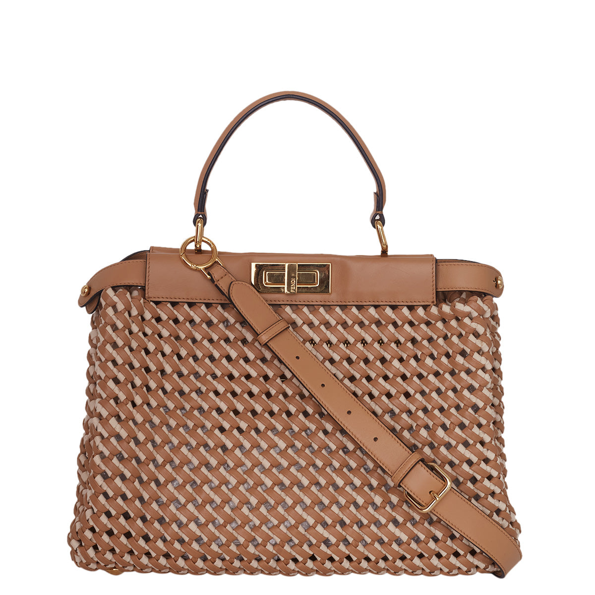 Bolsa Fendi Peekaboo Intrecciato