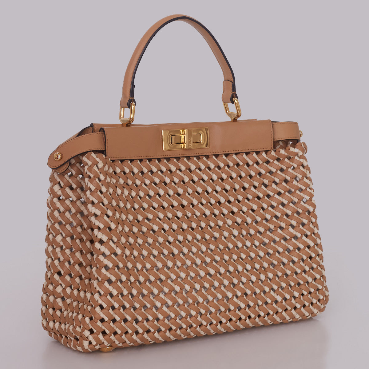 Bolsa Fendi Peekaboo Intrecciato