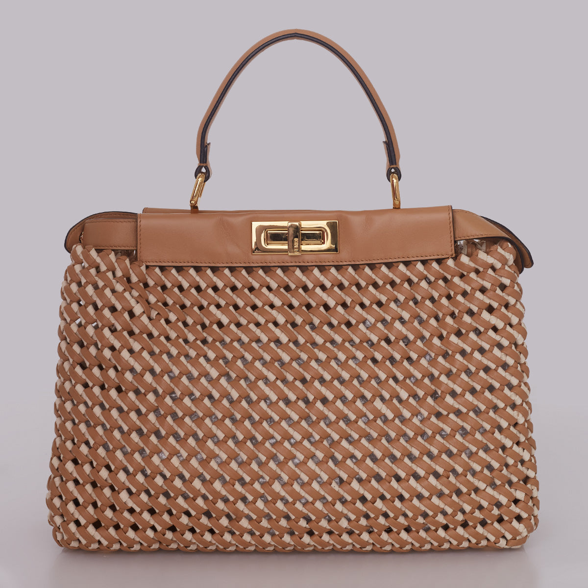 Bolsa Fendi Peekaboo Intrecciato