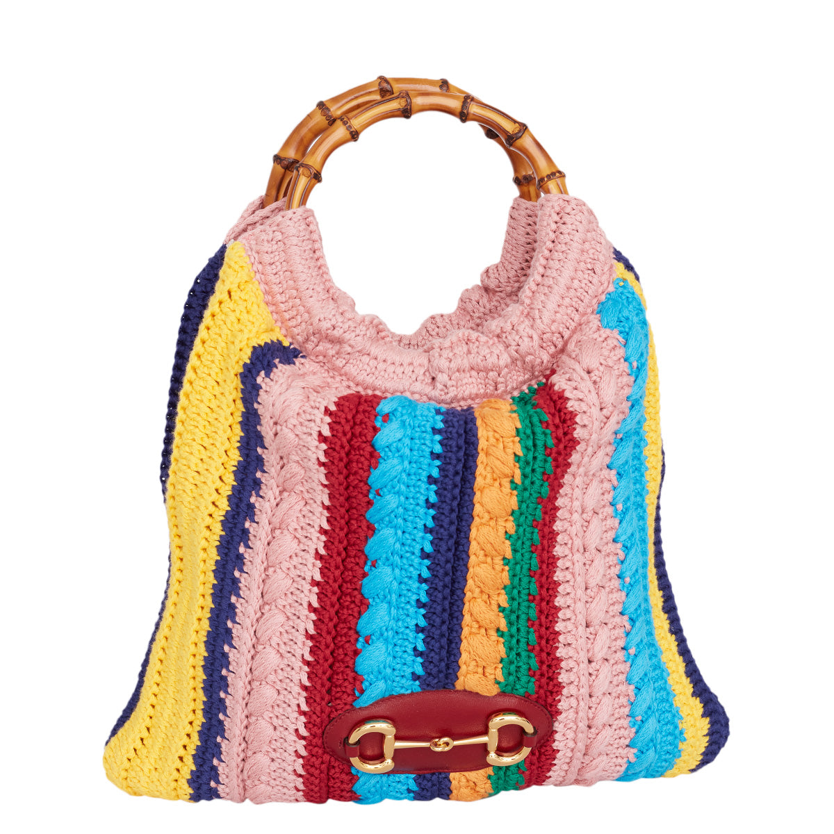 Bolsa Gucci Horsebit Multicolorida Crochet