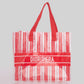 Bolsa Christian Dior Dioriviera Transparente com Listras Vermelhas