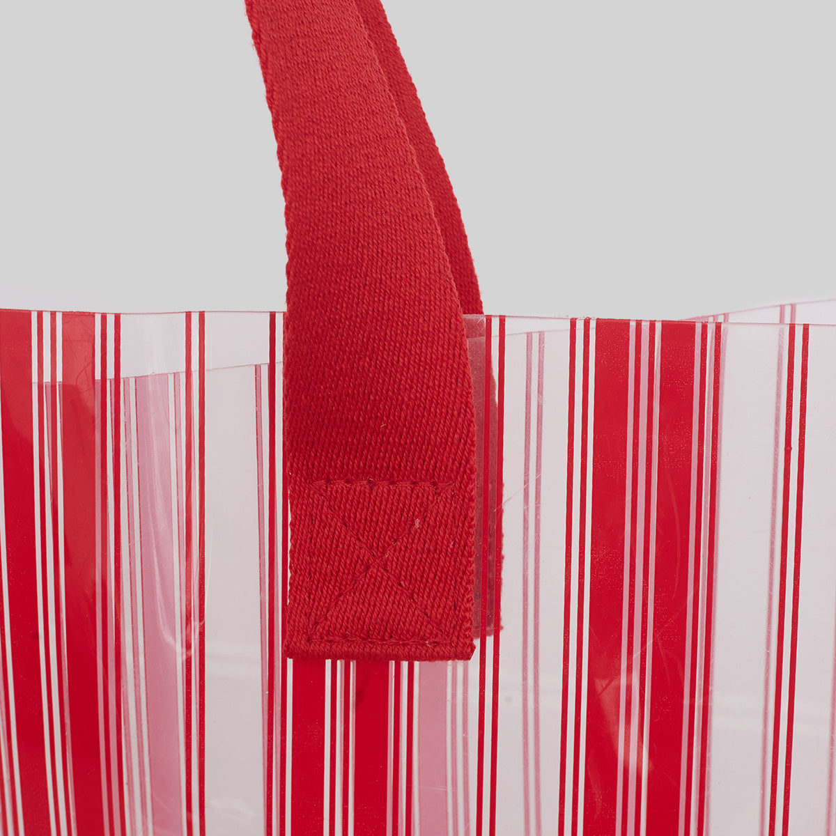 Bolsa Christian Dior Dioriviera Transparente com Listras Vermelhas