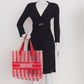 Bolsa Christian Dior Dioriviera Transparente com Listras Vermelhas