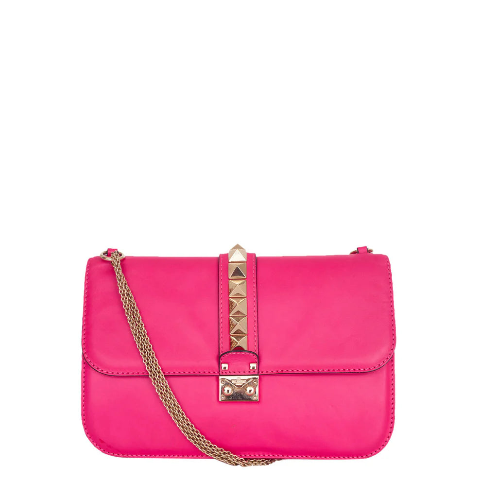 Bolsa Valentino Glam Lock Rosa