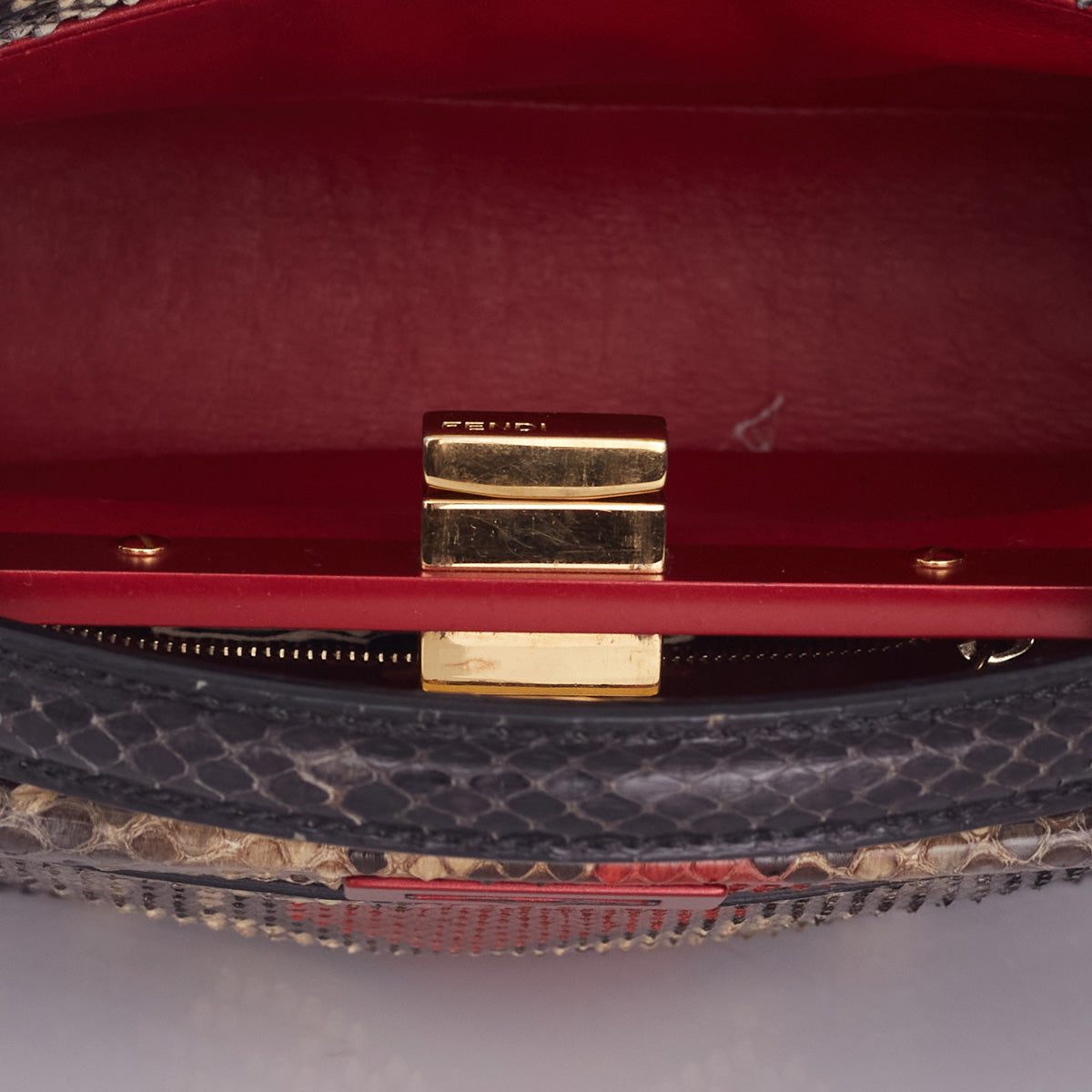 Bolsa Fendi Peekaboo Python