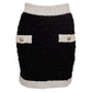 Saia Balmain Preta e Branca Tam. 36 Br