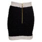 Saia Balmain Preta e Branca Tam. 36 Br