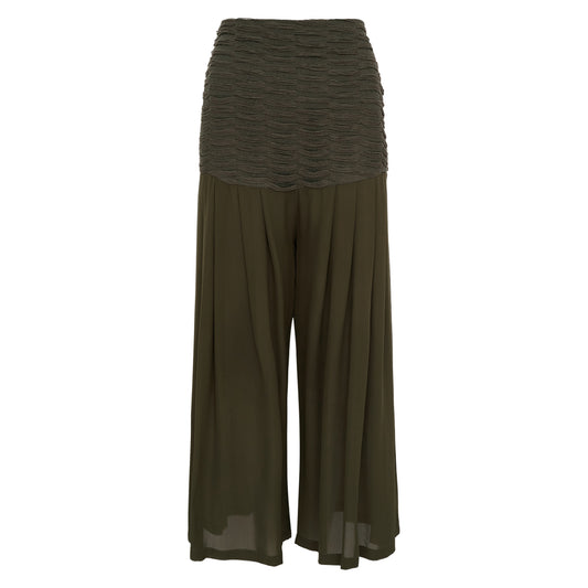 Calça Paula Raia Acinturada Verde Tam. 38 Br