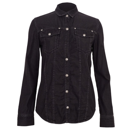 Camisa Balmain Jeans Preta Tam. M Br