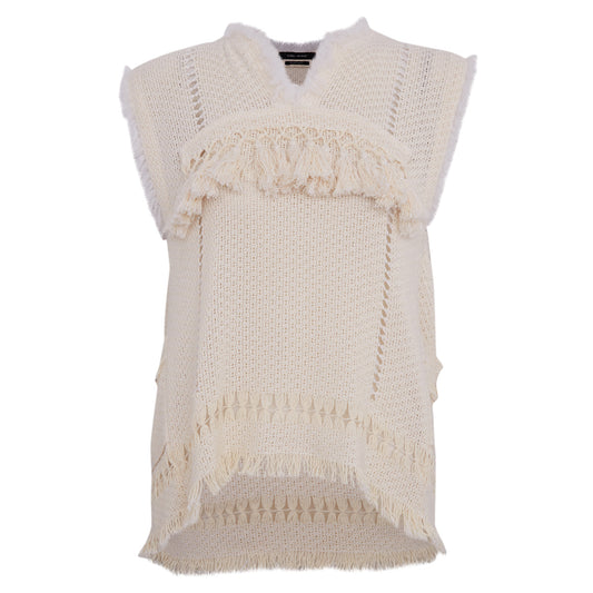 Blusa Isabel Marant Crochê Creme