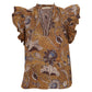 Blusa Ulla Johnson Amarela Estampada Tam. PP Br