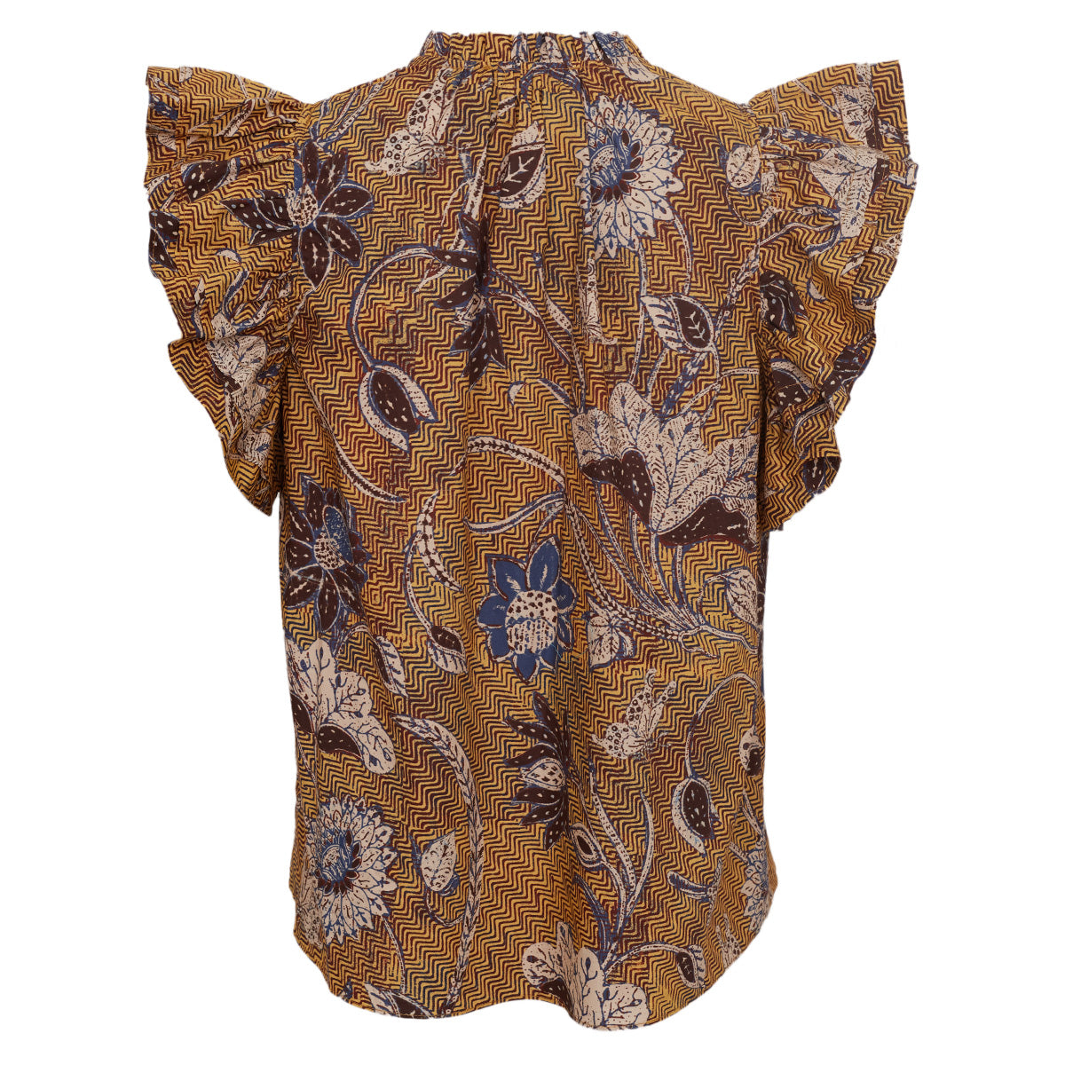 Blusa Ulla Johnson Amarela Estampada Tam. PP Br