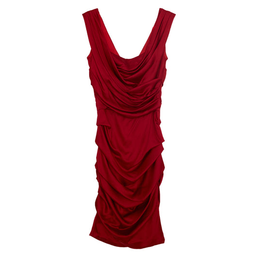 Vestido Dolce & Gabbana Drapeado Vermelho Tam. 34 Br