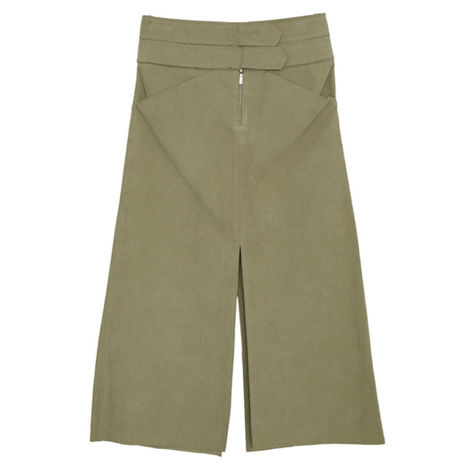 Saia Paula Raia Camurça Verde Pistache Tam. 36 Br