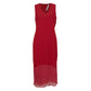 Vestido Dior Rosa e Vermelho Tam. 38 BR