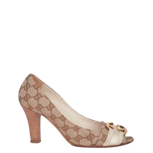 Peep Toe Gucci Monograma Tam. 36,5 BR