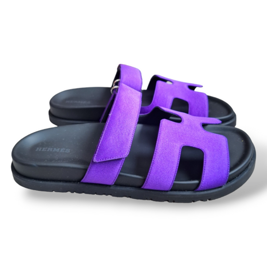 Rasteira Hermès Chypre Roxa Tam 36 BR