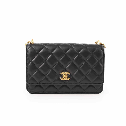 ⁠Bolsa Chanel Timeless On Chain Preta