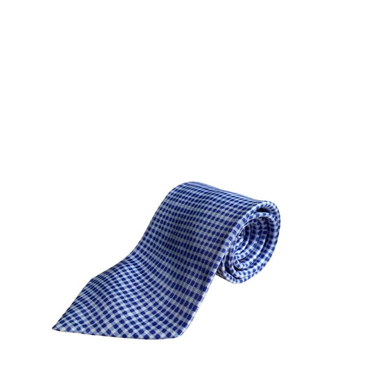 Gravata Hermès Xadrez Azul