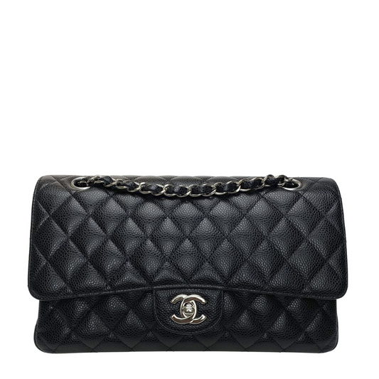 Bolsa Chanel Double Flap Caviar Maxi Preta