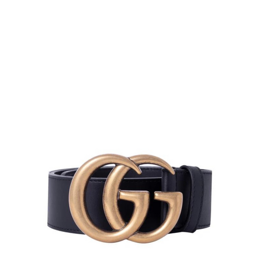 Cinto Gucci Logo GG Dourado