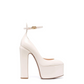 Scarpin Valentino Tan-Go Plataforma Off White Tam. 33,5 Br