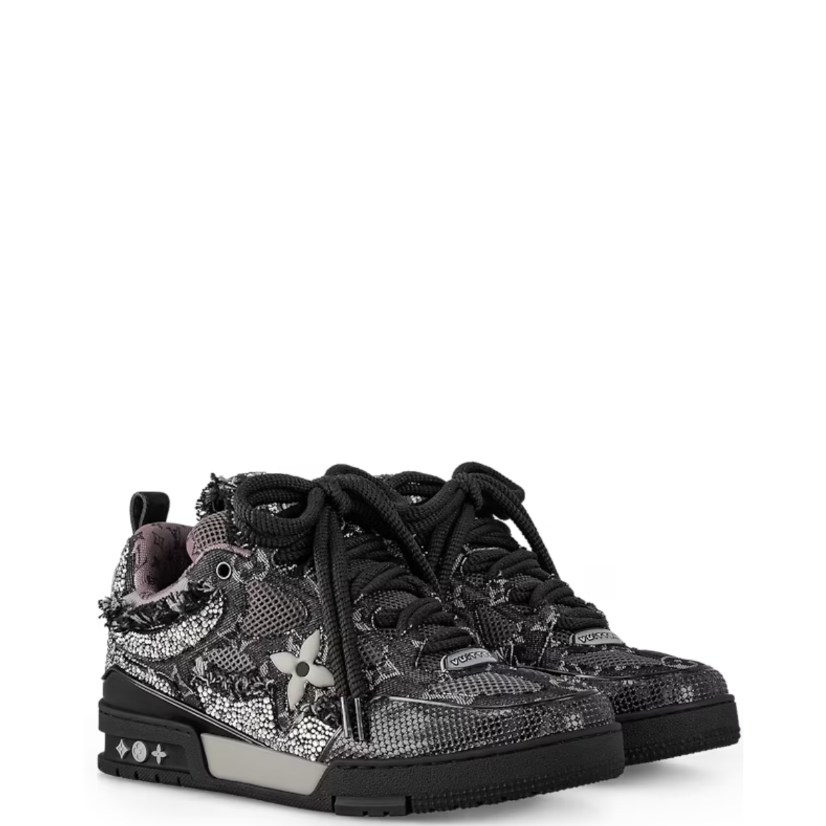 Tênis Louis Vuitton Skate Swarovski Preto Tam. 44 Br