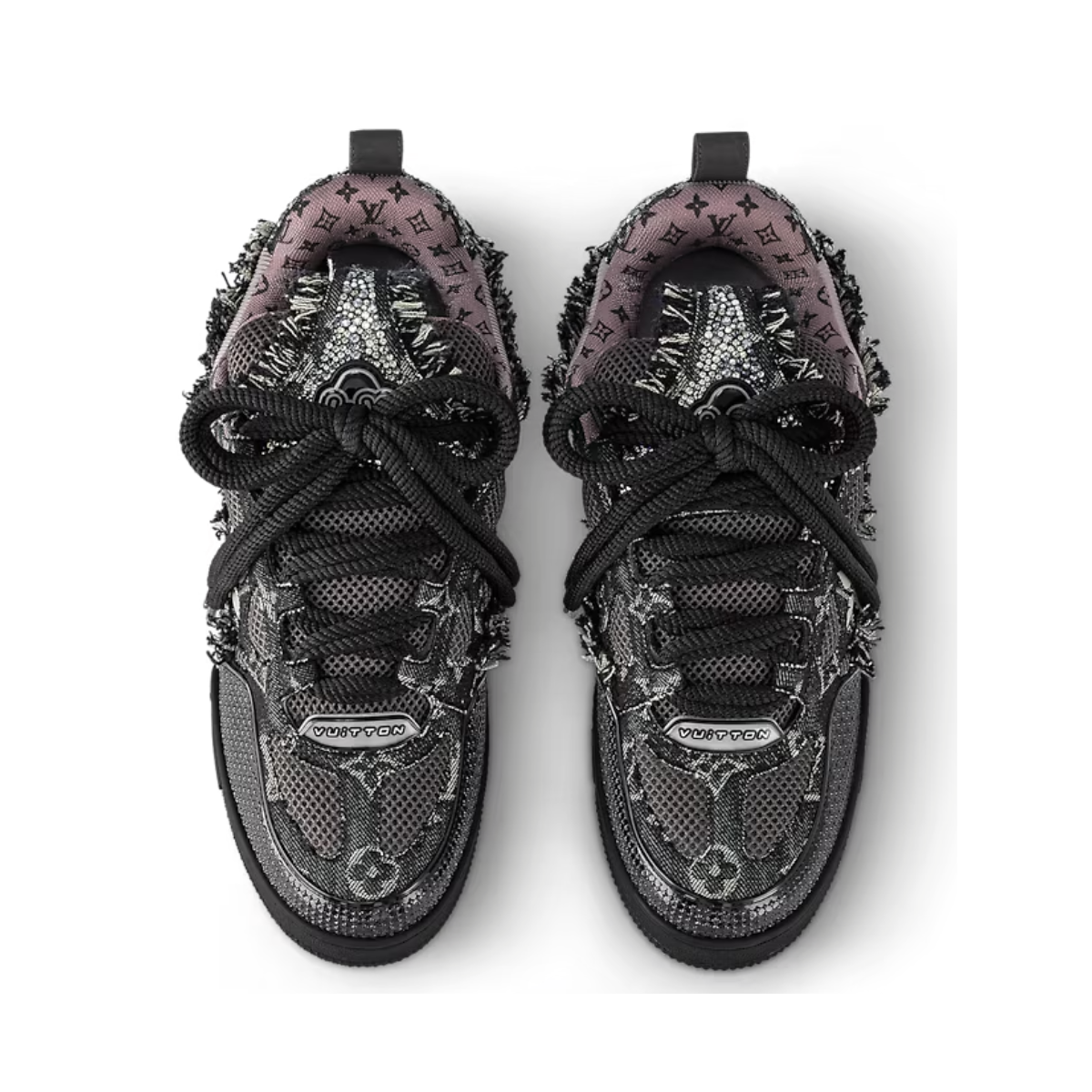 Tênis Louis Vuitton Skate Swarovski Preto Tam. 44 Br