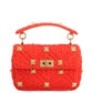 Bolsa Valentino Roman Stud Cashmere Laranja