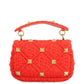 Bolsa Valentino Roman Stud Cashmere Laranja