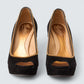 Salto Gucci Black/Gold Suede Chain Tam. 34,5 BR