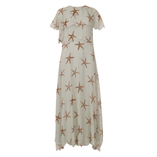 Vestido Valentino Verde Estampa De Estrela Do Mar Tam G Br