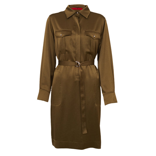 Vestido Carolina Herrera Verde Tam M Br