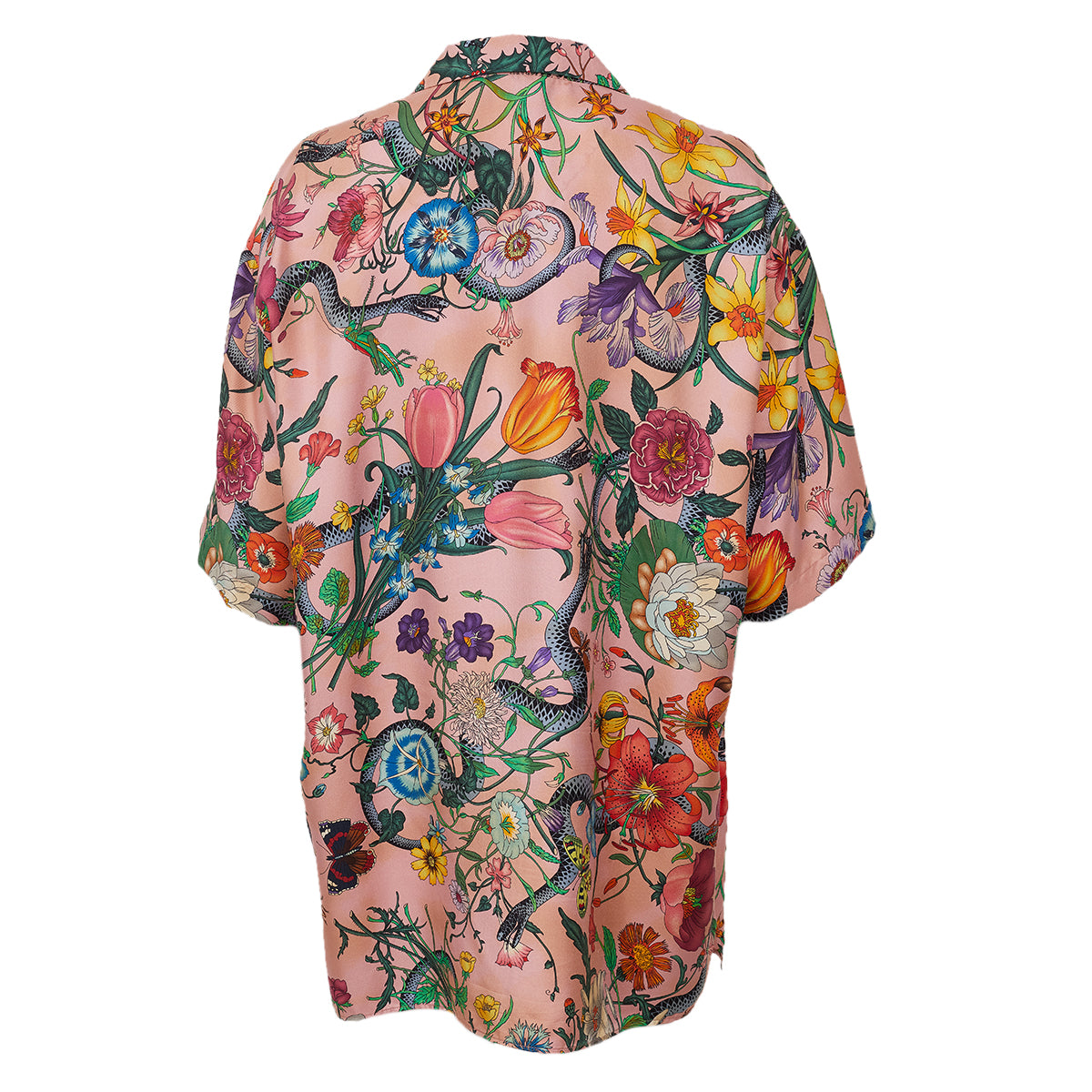 Camisa Gucci Rosa Estampada Tam. G BR