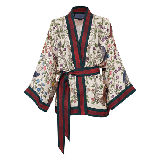 Quimono Gucci Off White Estampado Tam. G BR