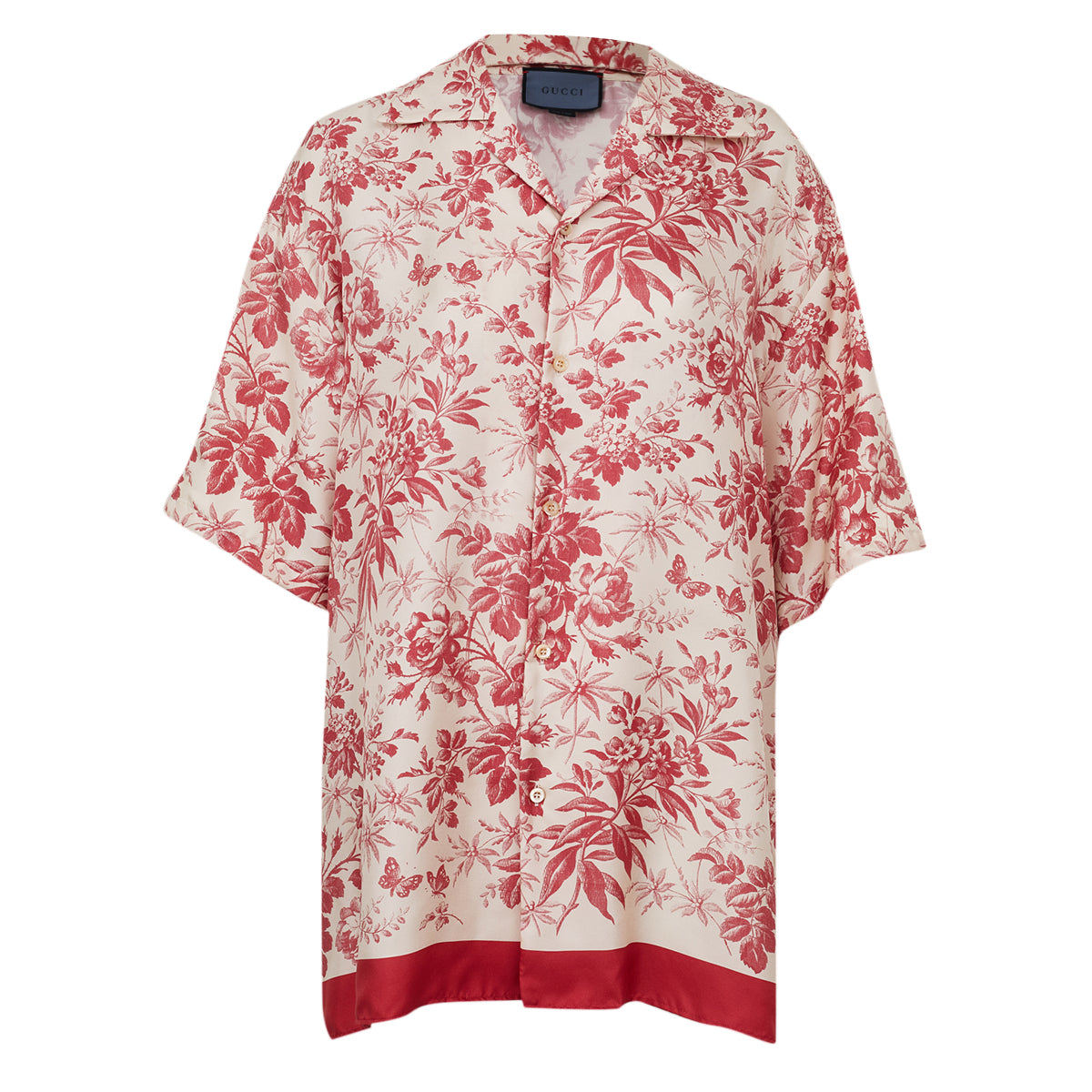 Camisa Gucci Off white Vermelha Tam. G BR