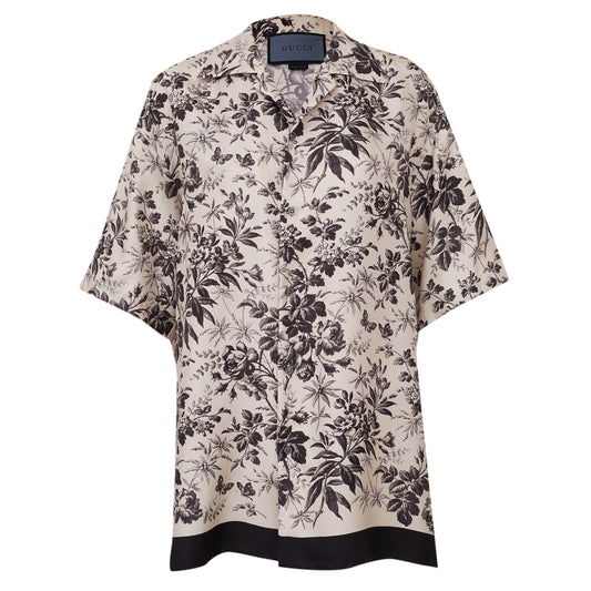 Camisa Gucci Off white Preta Tam. G BR