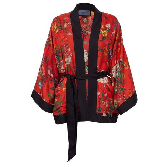 Quimono Gucci Vermelho Floral Tam. G BR