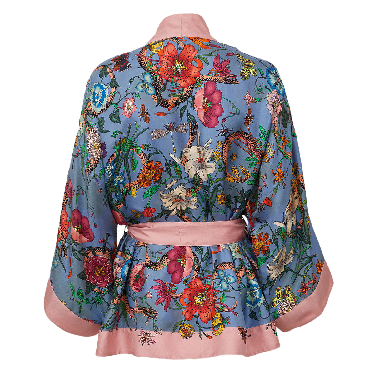 Kimono Gucci Estampado Azul TAM. G br