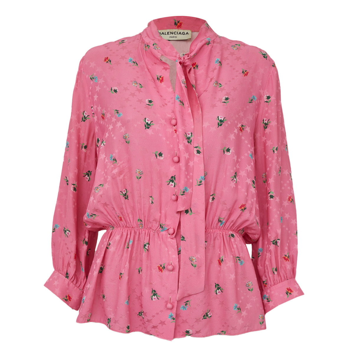 Blusa Balenciaga Rosa Estampada