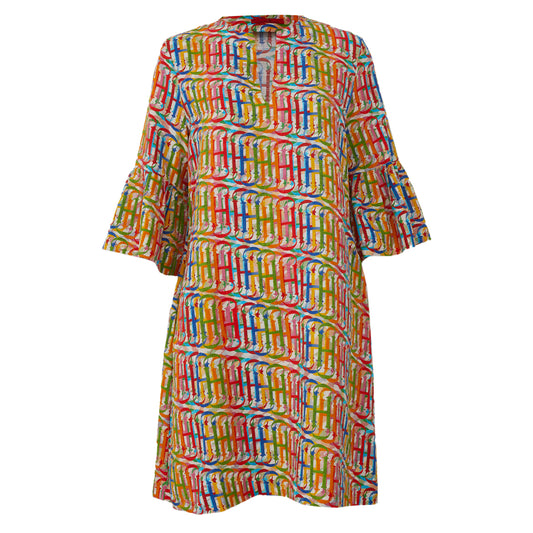 Vestido Carolina Herrera Colorido Tam M Br